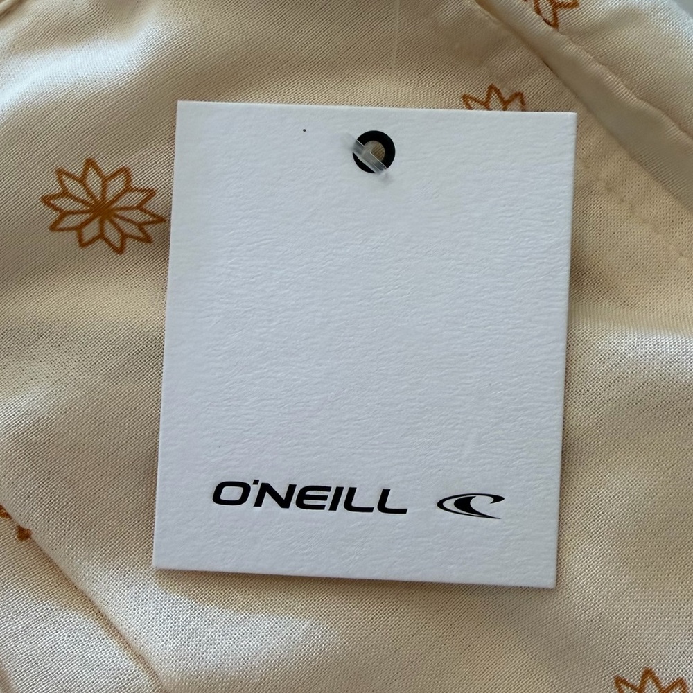 NEW O'Neill Lacey Boho Beach Lounge Wide Leg Pants Size Large Floral Cream - Picture 9 of 11